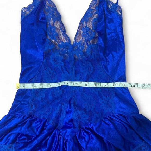 Val Mode Blue Lace Tank Top Size small - Picture 2 of 6